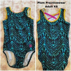 Plum Practicewear crossback Gymnastics Leotard